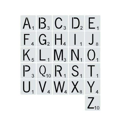 26-Piece Versatile Alphabet Stencil Set for Creative Crafts and Home Decor - Très Elite