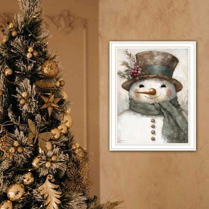 Old World Frosty The Snowman Wall Art by Jo Moulton - Framed, Holiday