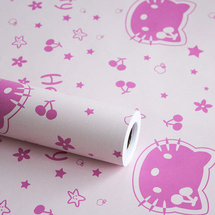 Self Adhesive Wallpaper PVC Cartoon Series Pastoral 45 Banana Stars Moon 10m