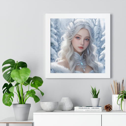 Snow white winter Gaming Framed Vertical Poster