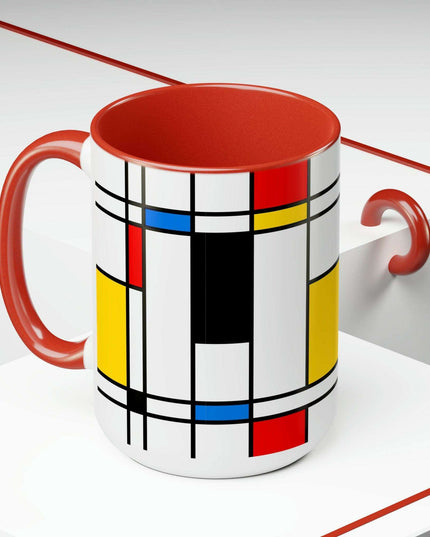 Sophisticated Dual-Tone Ceramic Coffee Cups - Morning Indulgence Series