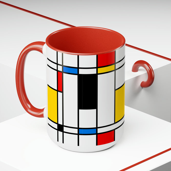 Morning Elegance Dual-Tone Ceramic Coffee Cups - Luxury Maison Series
