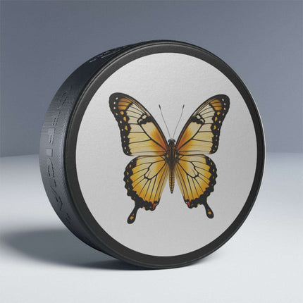 Elite Customized Black Hockey Puck: Luxe Fan Essential