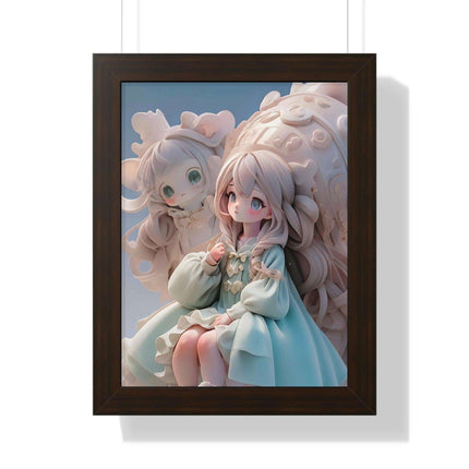 Sustainable Fantasy Anime 3D Girls Vertical Wall Art - Premium Framed Poster Decor