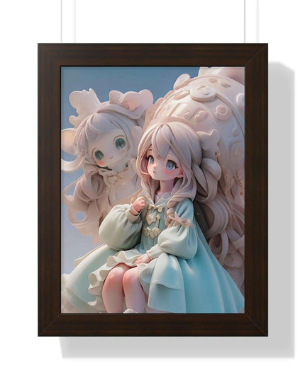 Sustainable Fantasy Anime 3D Girls Vertical Wall Art - Premium Framed Poster Decor
