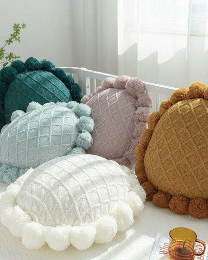 Sunflower Delight Handcrafted Knitted Pillowcase