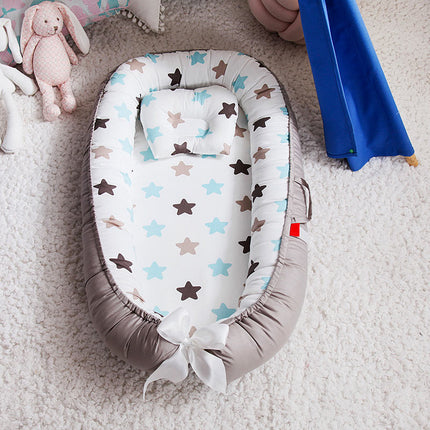 Peekaboo Studio Cotton Crib Bed - Soft & Breathable for Ultimate Comfo