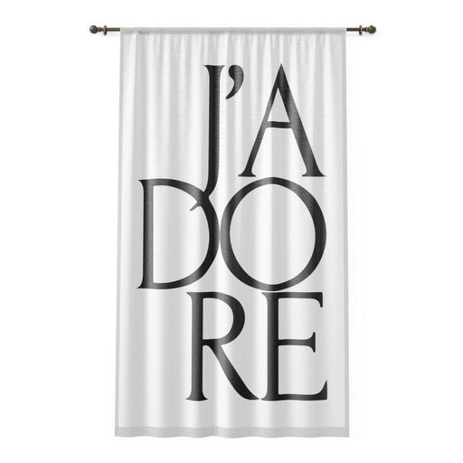 J'adore - Quote Window Curtains | Blackout | 50" x 84"