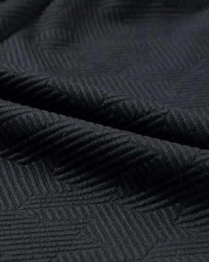 Chic Black Flutter Sleeve Top and Wide-Leg Trousers Ensemble