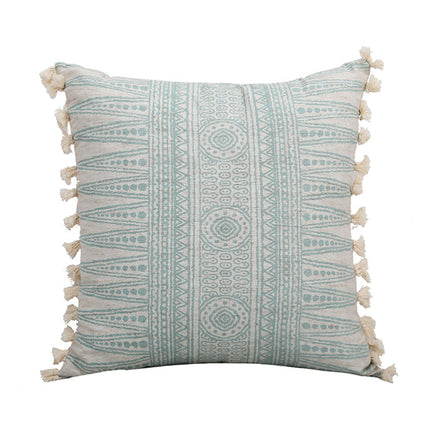 Printed woven tufted pillow cushion cover
