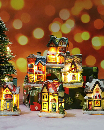Christmas Decorations Micro Landscape Resin House