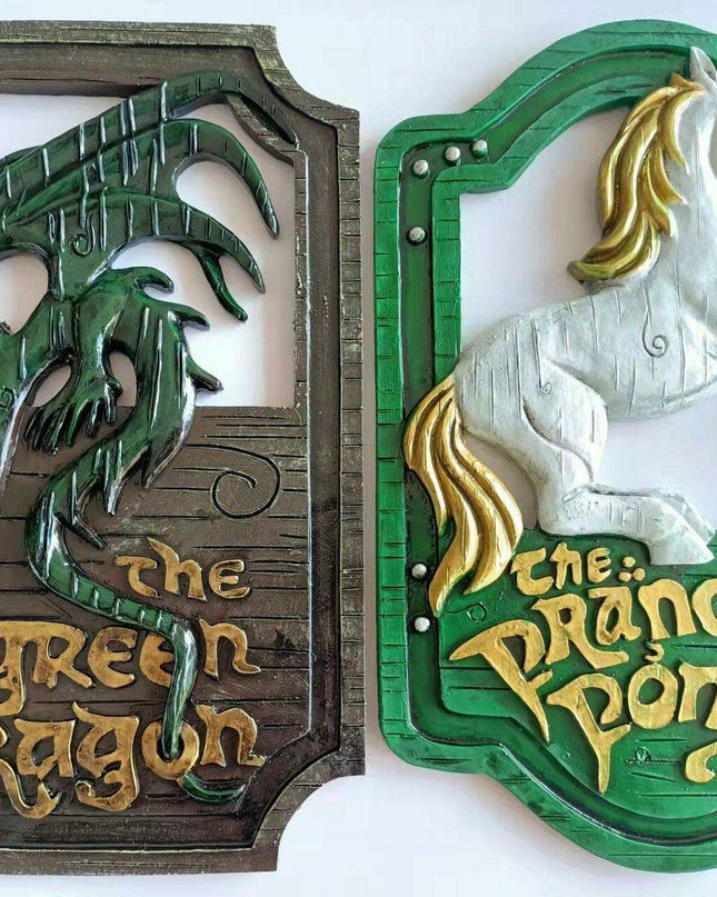 Magical Resin Spirit Ornament with Dragon or Horse Charm