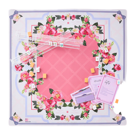 OMM Camellia Mahjong Mat - Durable, Non-Slip, Easy to Clean Surface