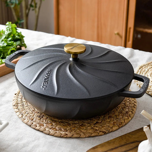 Flavorful 26cm Cast Iron Enamel Stew Pot for Low-Pressure Cooking