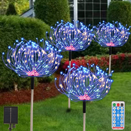 Peekaboo Studio 4 Pack Solar Garden Lights - 120 LED, Remote Control