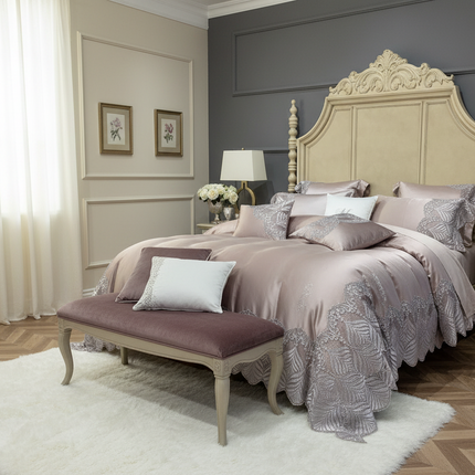 European Style Four-piece Silk Cotton Bedding