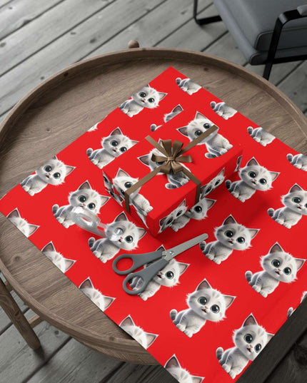 Customized Cat-Inspired Eco-Conscious Gift Wrapping Paper Set in Three Sizes