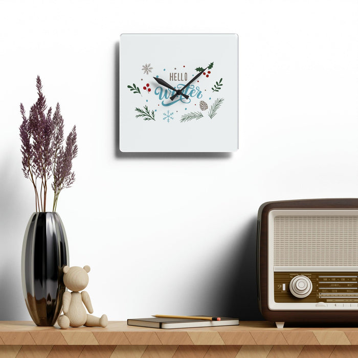 Elegant Winter Wonderland Festive Wall Clock: A Fusion of Sophistication and Functionality