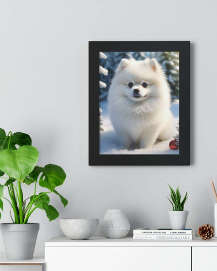 Eco-Friendly Winter Puppy Art Print Collection with Acrylic Protection