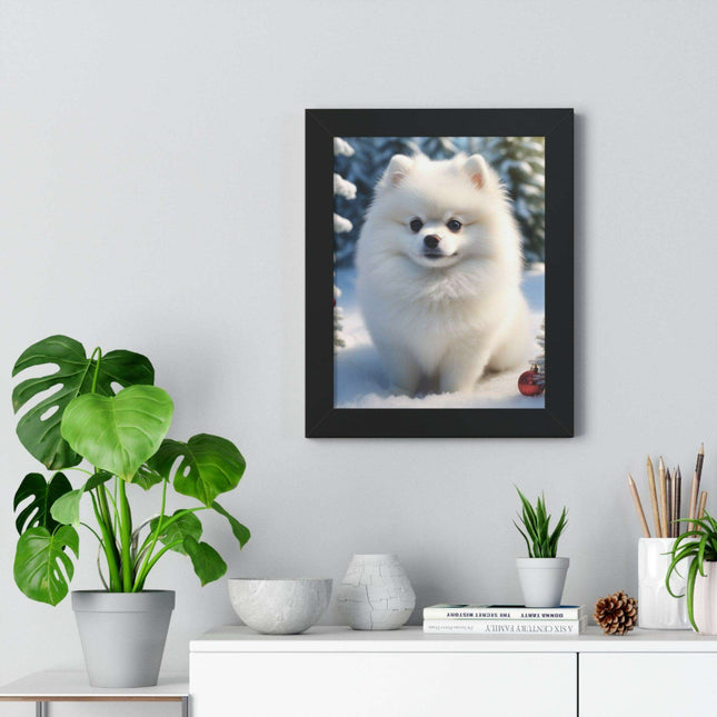 Eco-Friendly Winter Puppy Art Print Collection with Acrylic Protection