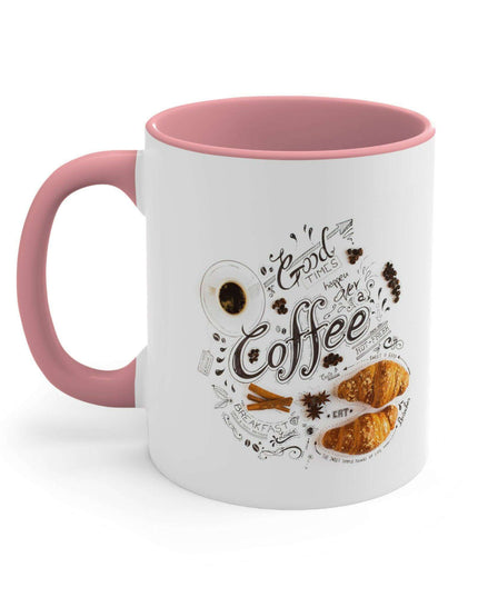 Vibrant Contrast 11oz Ceramic Coffee Mug - Chic Dual-Tone Style