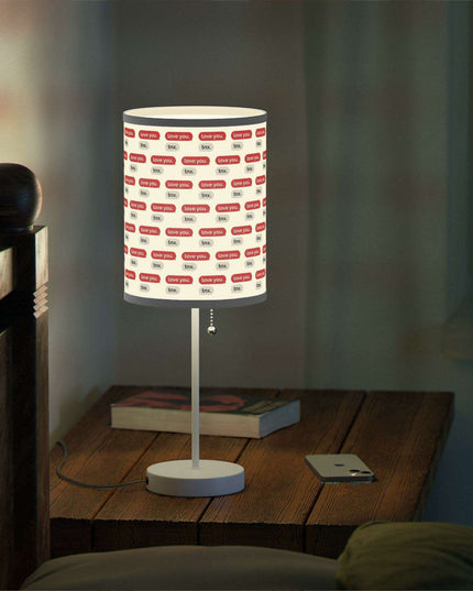 Customizable Valentine’s Luxe Steel Table Lamp with Exquisite Shade