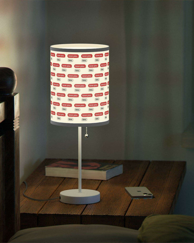 Customizable Valentine’s Luxe Steel Table Lamp with Exquisite Shade