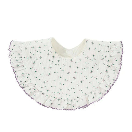 Adorable Floral Lace Baby Bib - Soft Cotton Burp Cloth
