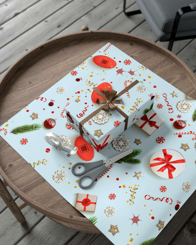 Personalized Elegant Holiday Gift Wrap - Custom Matte & Satin Options