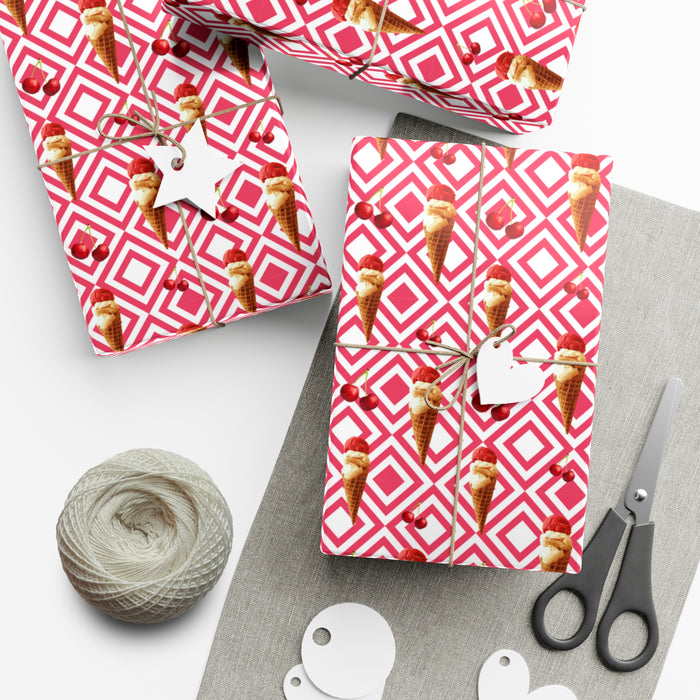 Luxurious USA-Made Ice-cream Exquisite Gift Wrap Paper: Elevate Your Gifting Style