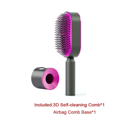 Self Cleaning Hair Brush For Women One-key Cleaning Hair Loss Airbag M