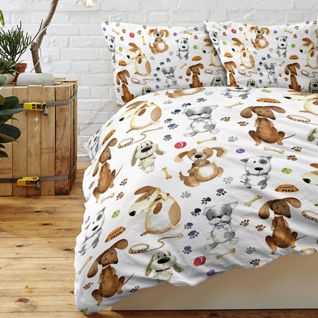 Peekaboo Studio Kids' Pastel Animal Duvet Cover Set, 3 Pieces, Cute De