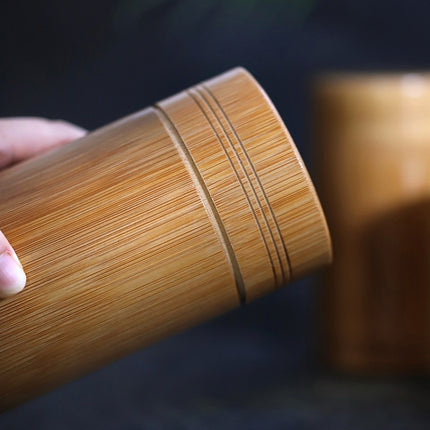 Portable Bamboo Tea Jar Sealed Bamboo Pipe