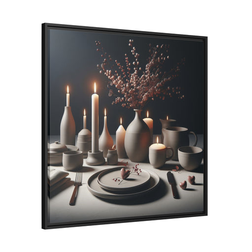 Elegant Matte Canvas Print in Sustainable Pinewood Frame