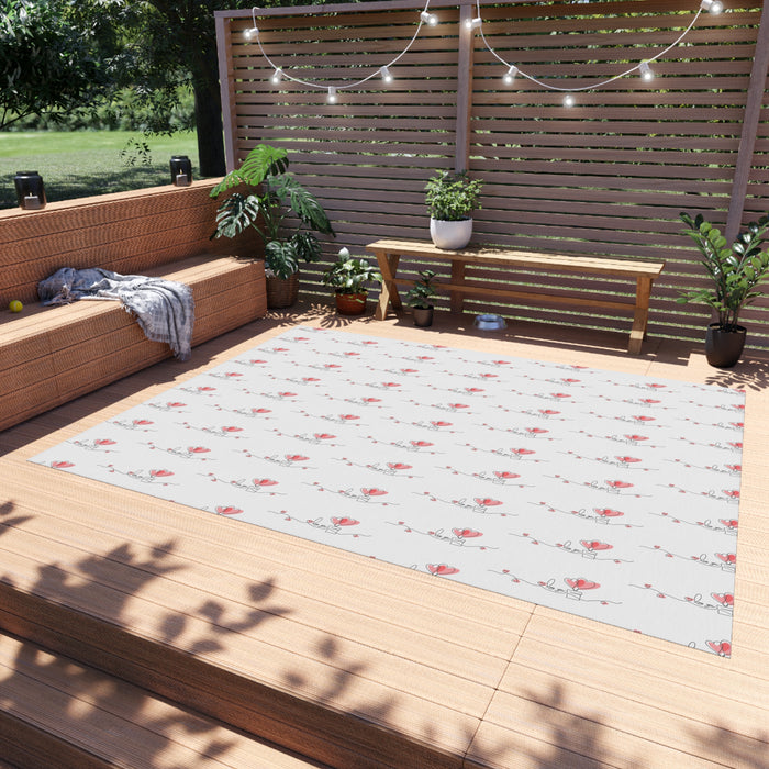 Valentine LOVE Luxury Outdoor Chenille Rug - Elevate Your Outdoor Sanctuary