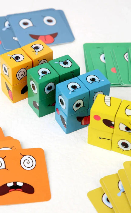 Emoticon Adventure Cube Puzzle: Interactive Learning Game for Children