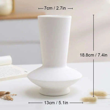 Sleek White Twisted Tube Ceramic Vase for Contemporary Decor