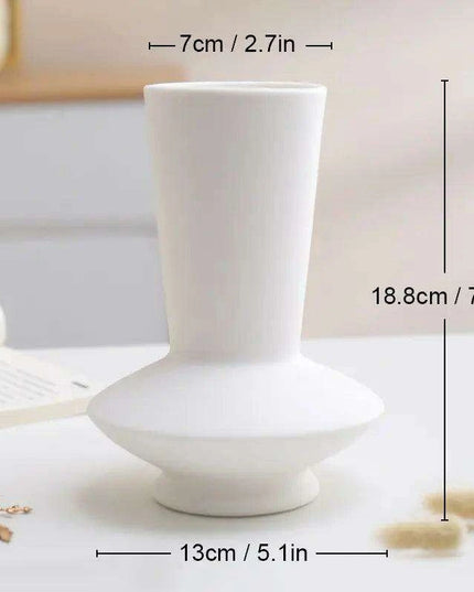 Sleek White Twisted Tube Ceramic Vase for Contemporary Decor