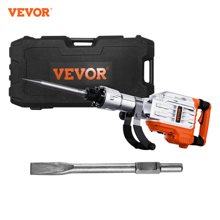 VEVOR 3500W Demolition Jack Hammer with 2 Chisel Bits & Heavy Duty Pow