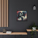 Refined Elegance: Sleek Black Pinewood Framed Matte Canvas Print