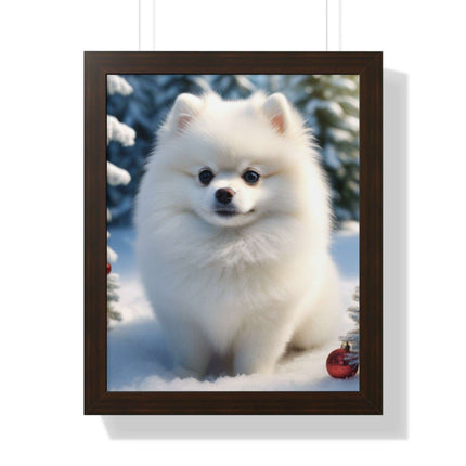 Eco-Friendly Winter Puppy Art Print Collection with Acrylic Protection