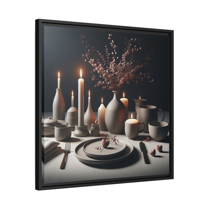 Elegant Matte Canvas Print in Sustainable Pinewood Frame