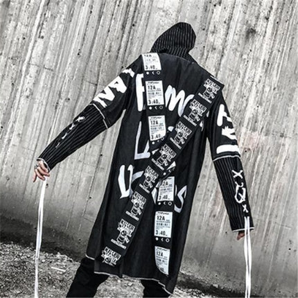 Peekaboo Studio Dark Hip Hop Coat with Warm Lining and Stylish Design