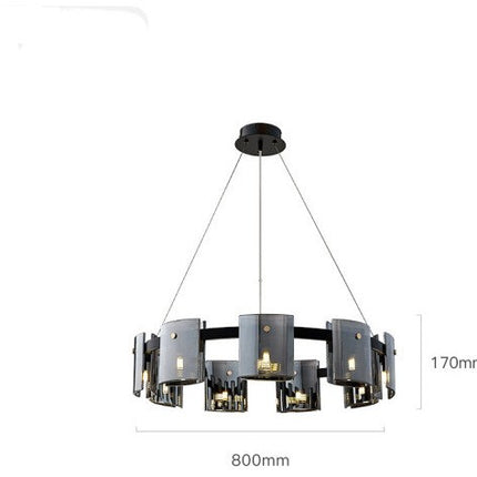 Modern Simple Glass Living Room Chandelier Bedroom Study Personality