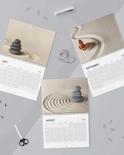 Zen Masterpieces 2024 Artistic Wall Calendar - Elevate Your Space with Elegance