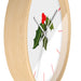 Elegant Wooden Frame Wall Clock with Vivid Colors