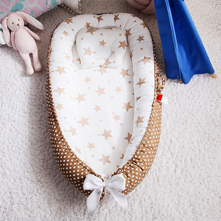 Peekaboo Studio Cotton Crib Bed - Soft & Breathable for Ultimate Comfo