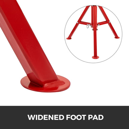 VEVOR Adjustable Height Pipe Stand, 2500 lb Capacity, Portable Design