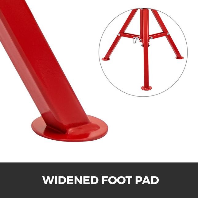 VEVOR Adjustable Height Pipe Stand, 2500 lb Capacity, Portable Design