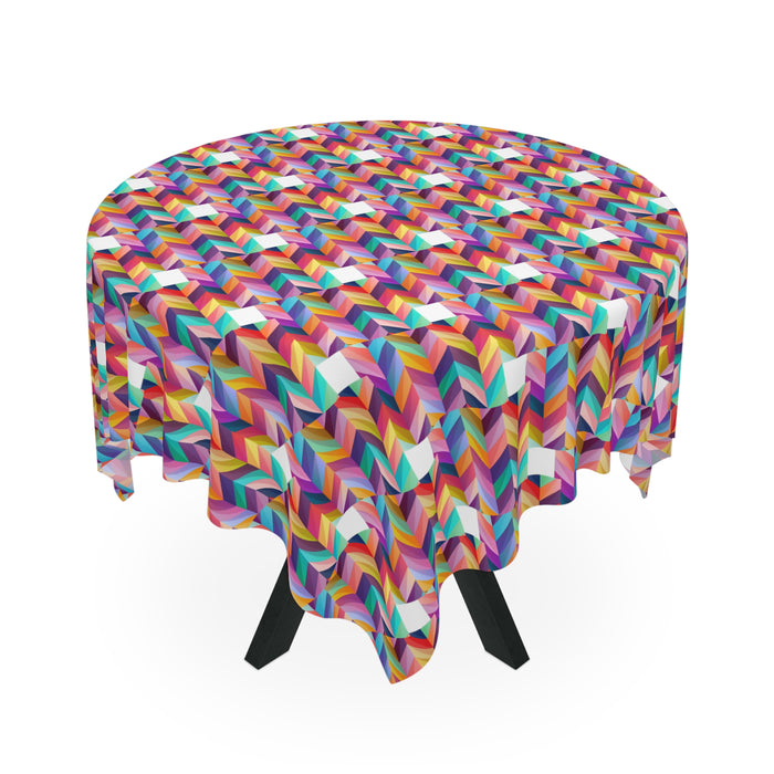 Colorful Custom Square Tablecloth | Personalized 55.1" x 55.1" Polyester Fabric